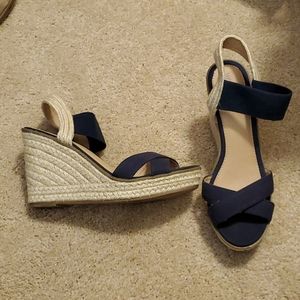 Brand new navy wedges